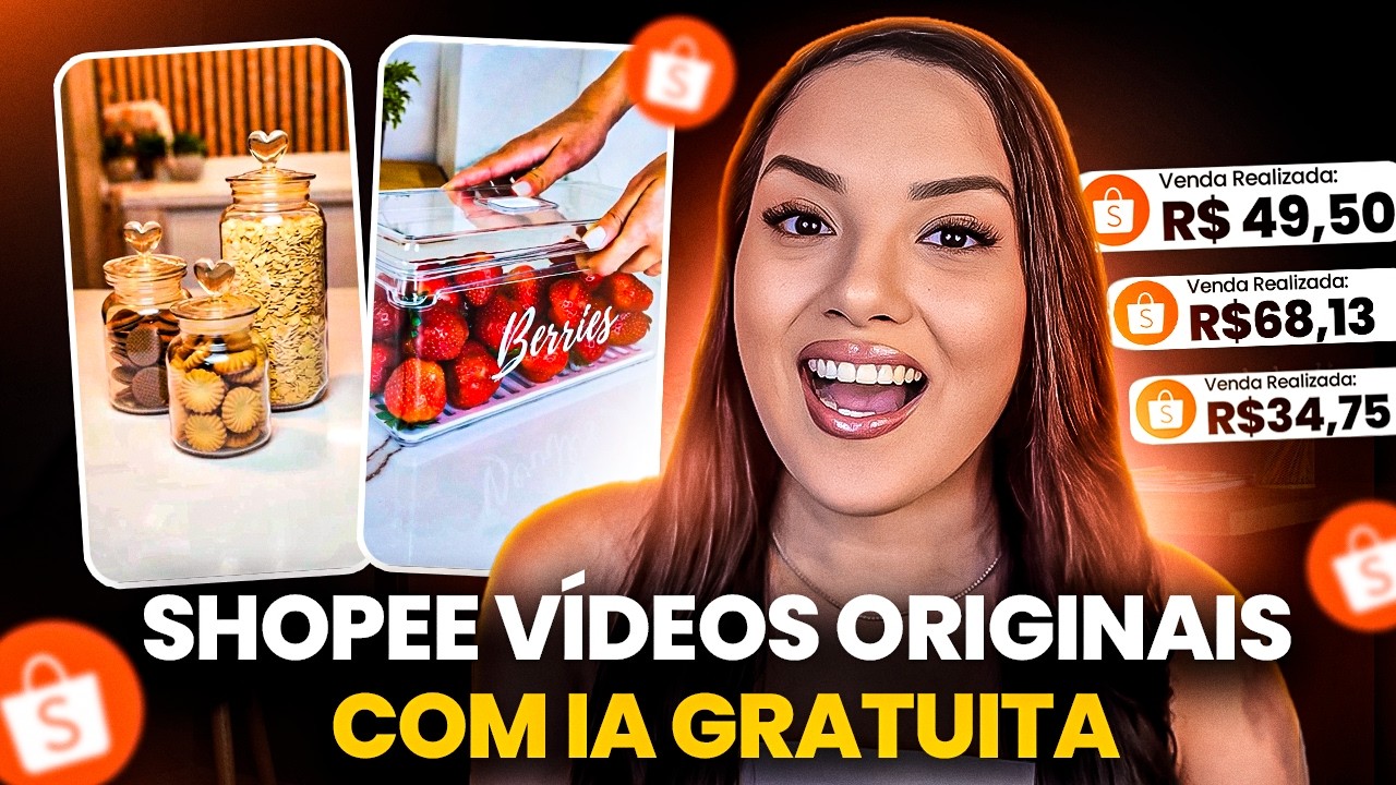 AFILIADO SHOPEE VÍDEOS VIRAIS SEM DIREITOS AUTORAIS COM IA REALISTA GRATUITA (PASSO A PASSO)