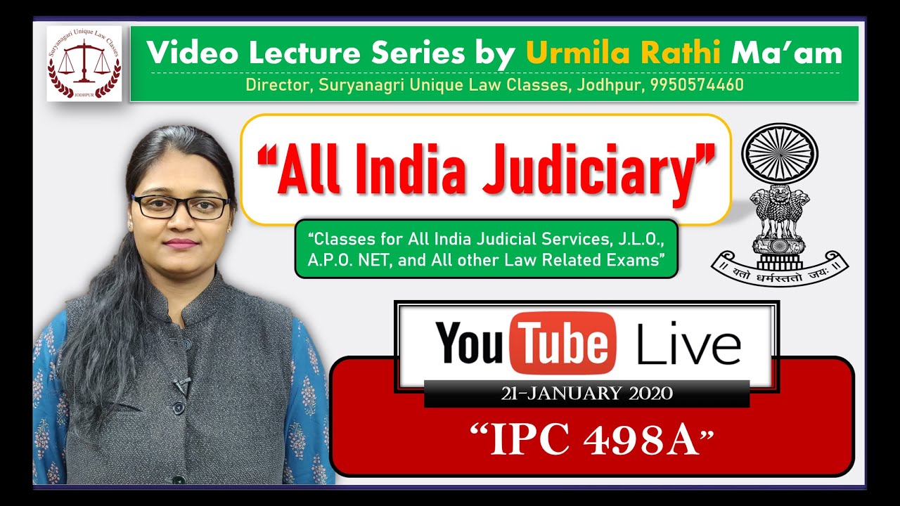 IPC 498A Explained with Case Law by Urmila Rathi Mam - SULC