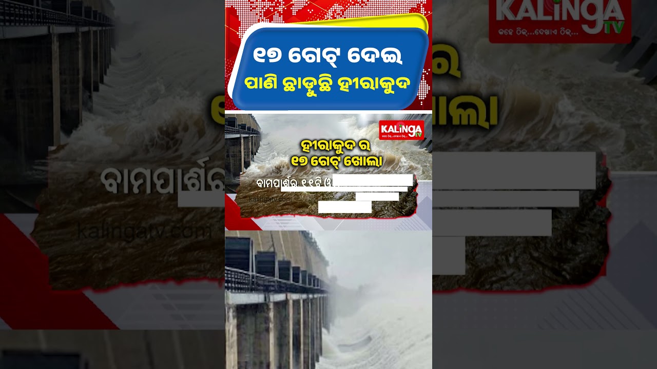 ୧୭ ଗେଟ୍ ଦେଇ ପାଣି ଛାଡ଼ୁଛି ହୀରାକୁଦ || Kalinga TV