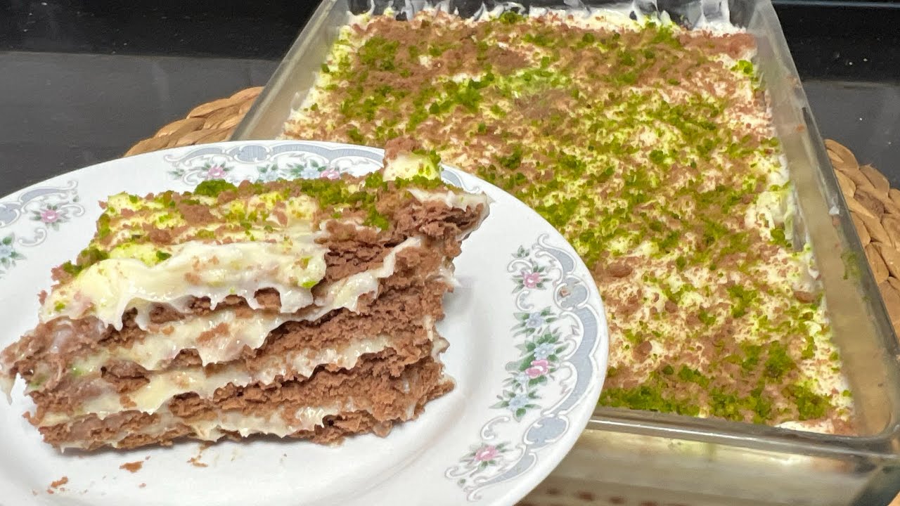 كيك بارده بمكونات موجوده في كل بيت 