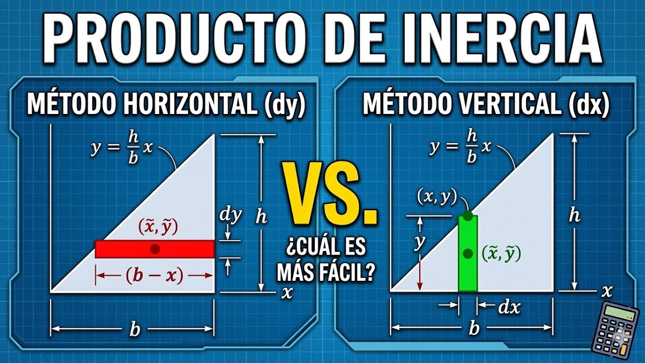 Producto de inercia de un triangulo rectangulo. ¿Cuál metodo es mas facil? MIRALO AQUI.