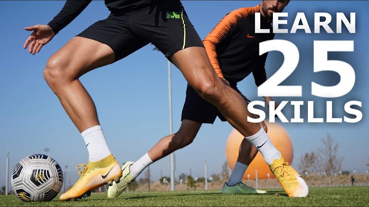 Learn 25 EASY Match SKILLS in 25 Minutes | Simple Dribbling Moves Tutorial For Footballers