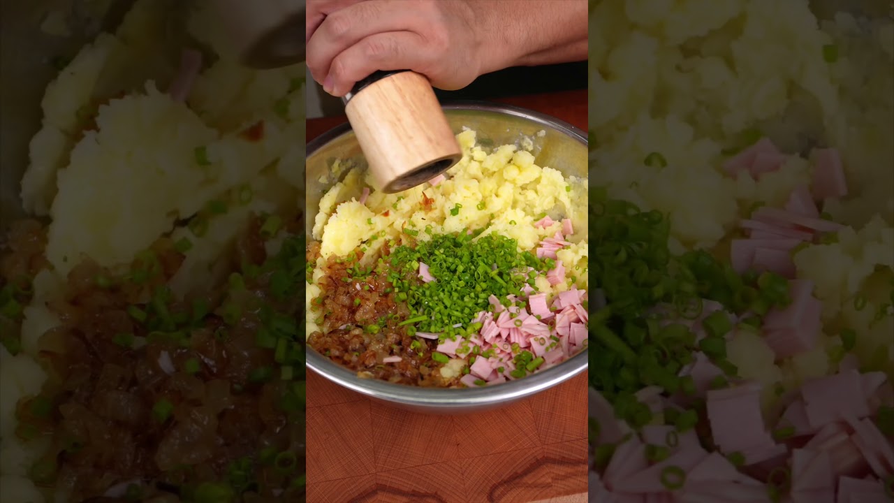 Korokke (Japanese Ham & Cheese Croquettes) #shorts #korokke
