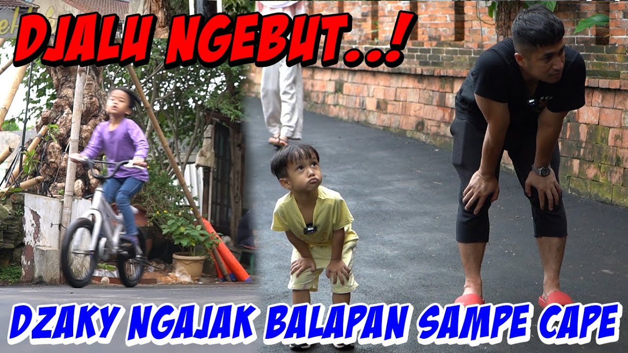 BALAP SEPEDA SAMA AYAH..! DZAKY DI KEJAR-KEJAR AYAM