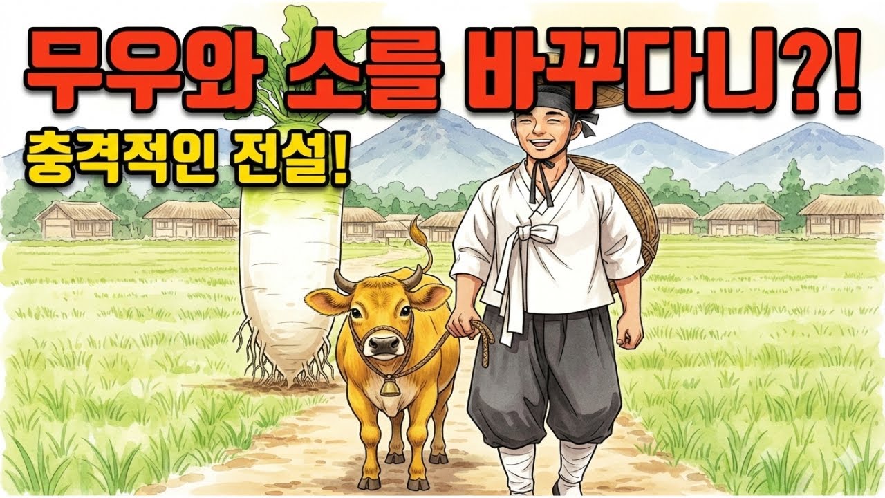 재밌는이야기｜커다란 무와 송아지 이야기｜욕심과 정성의 차이 (전래동화·옛날이야기) #조선시대 #힐링스토리 #자기전듣는이야기