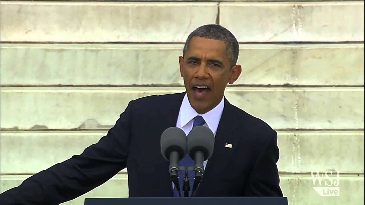 Obama at MLK Anniversary: 'We Are Marching'