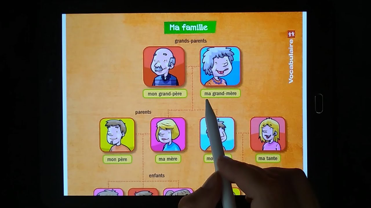 ASMR - Learning French words - Apprendre des mots français - Whispering and tracing on screen 🖍💻