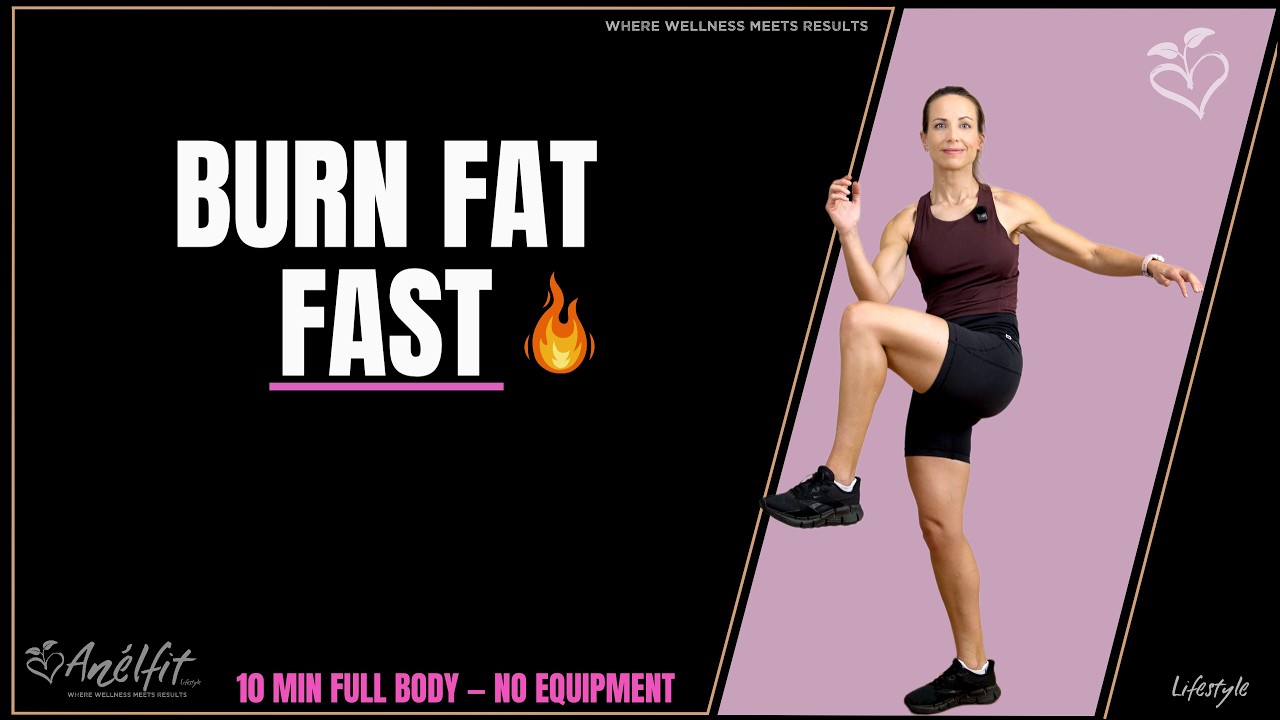 10 Min Full Body HIIT Workout — Intermediate to Advanced — No Equipment Needed