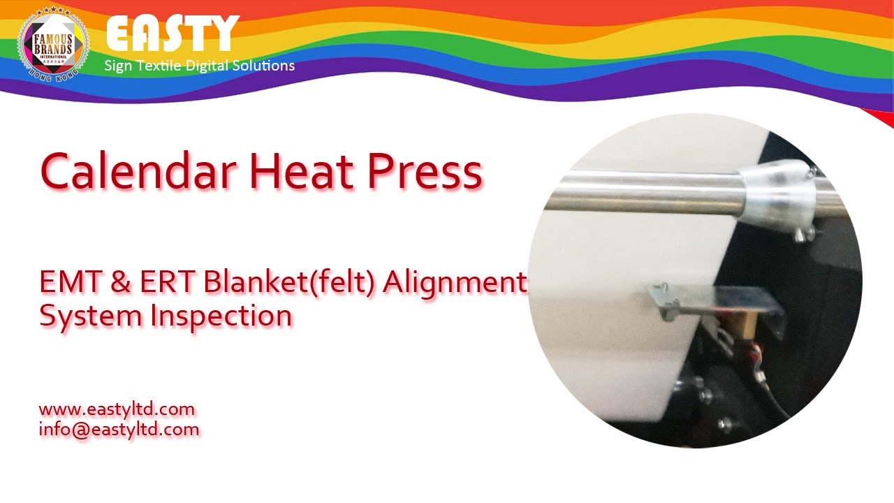 Inspect & Adjust Blanket Alignment (felt centering) of Easty Rotary Heat Press | Easty Technical