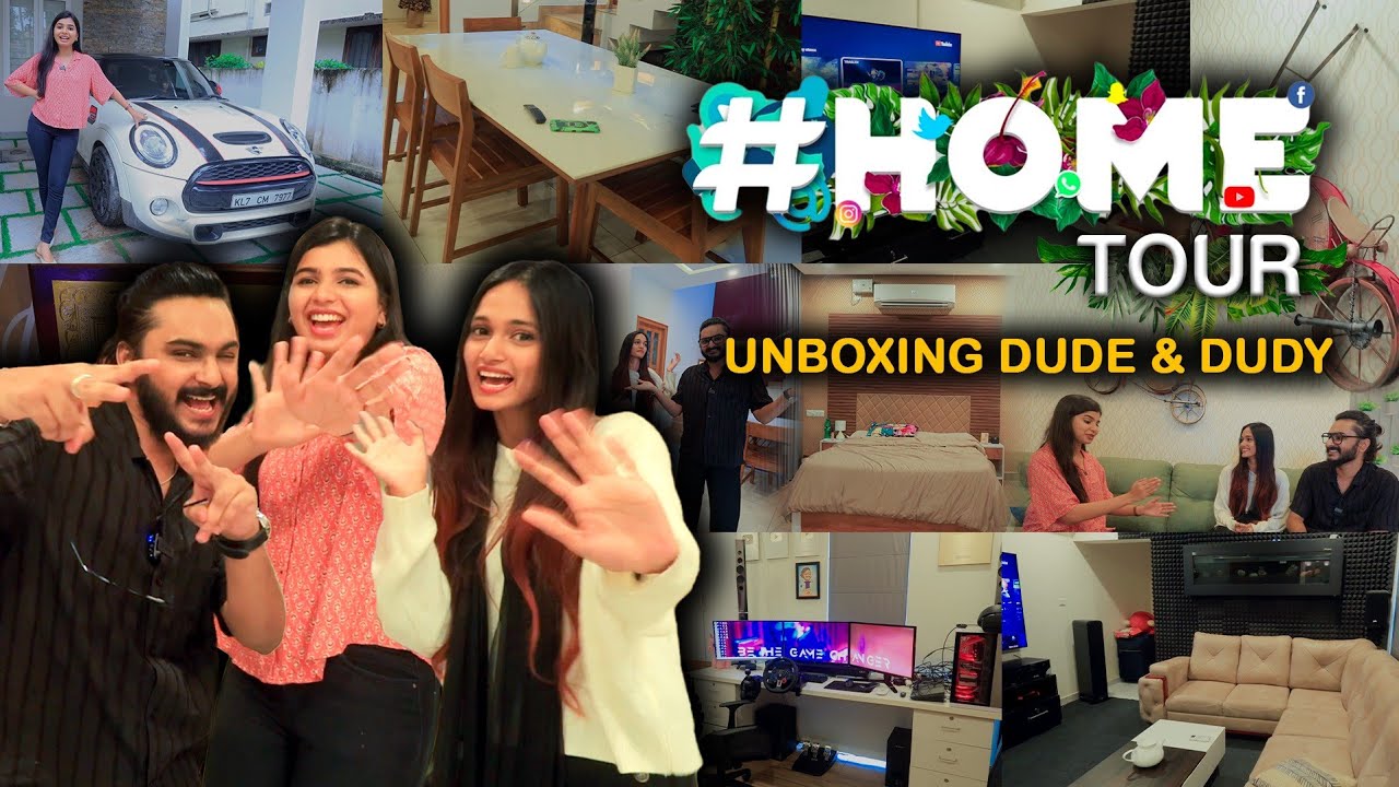 Home Tour Unboxing Dude & Dudy | Gaming Room Explore | Home Theatre | Parvathy | Milestone Makers