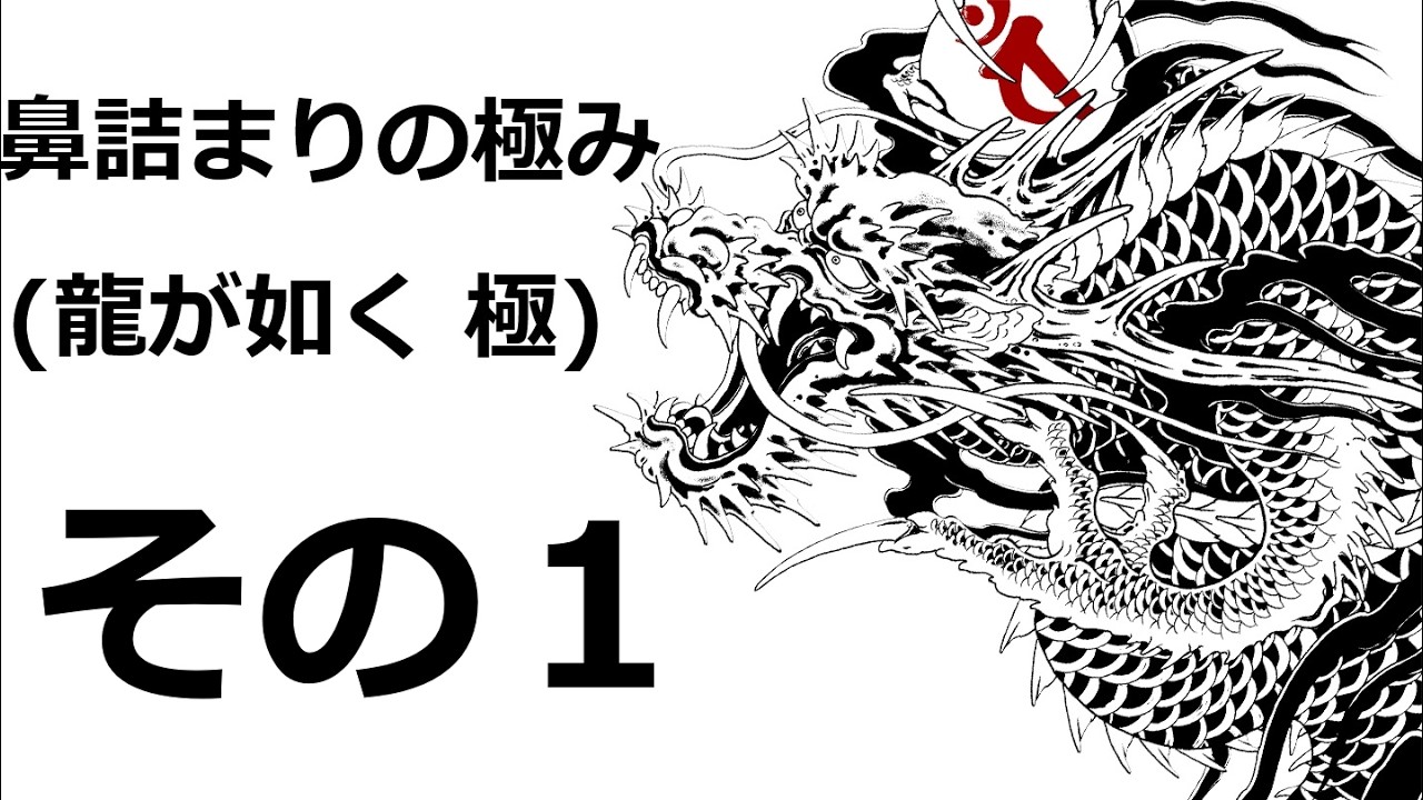 鼻詰まりの極み　【龍が如く 極】その１　※ネタバレあり