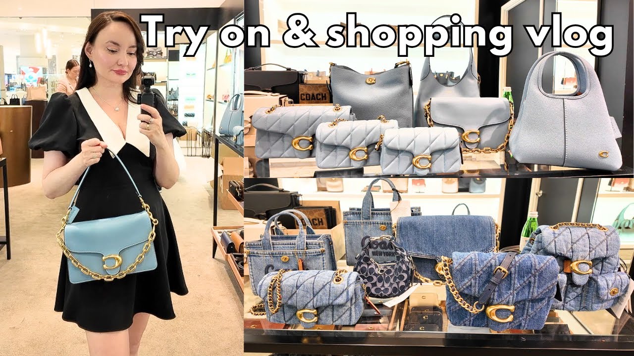 NEW❗️Coach Bluebell & Denim Collection 👜 | Shopping Vlog + Try-On Haul!