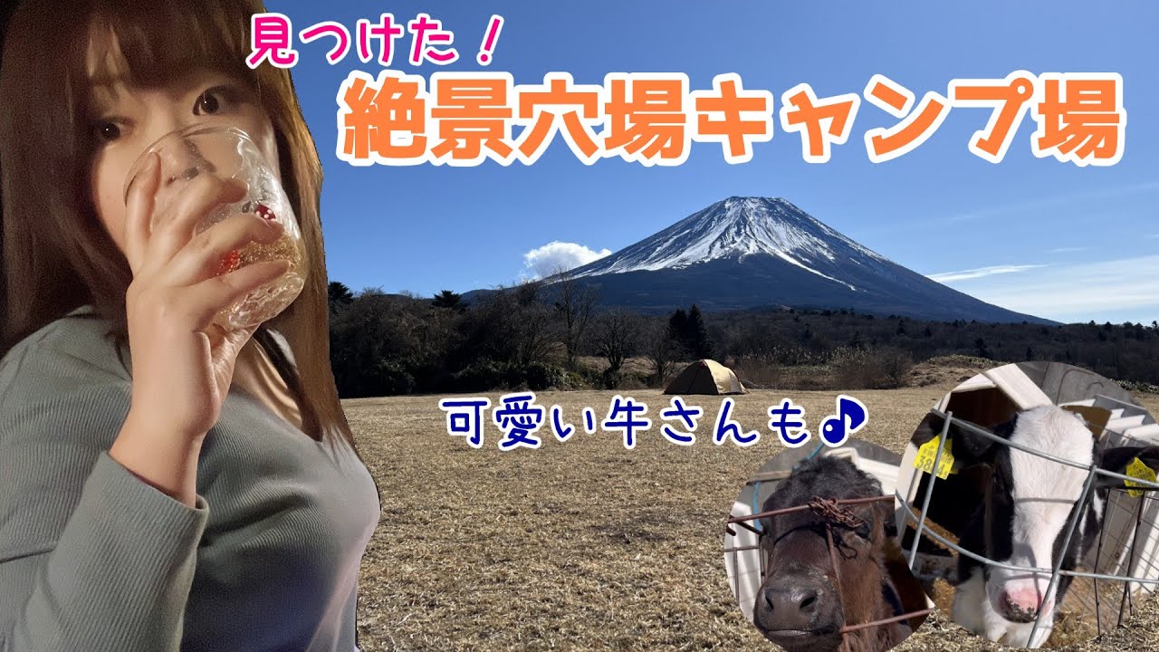 可愛い動物と触れ合える絶景穴場キャンプ場【女子ソロキャンプ】【富士山】