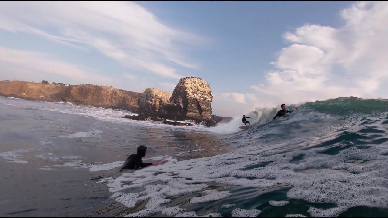 Sesión de surf en Punta de Lobos Chile, GoPro POV Raw