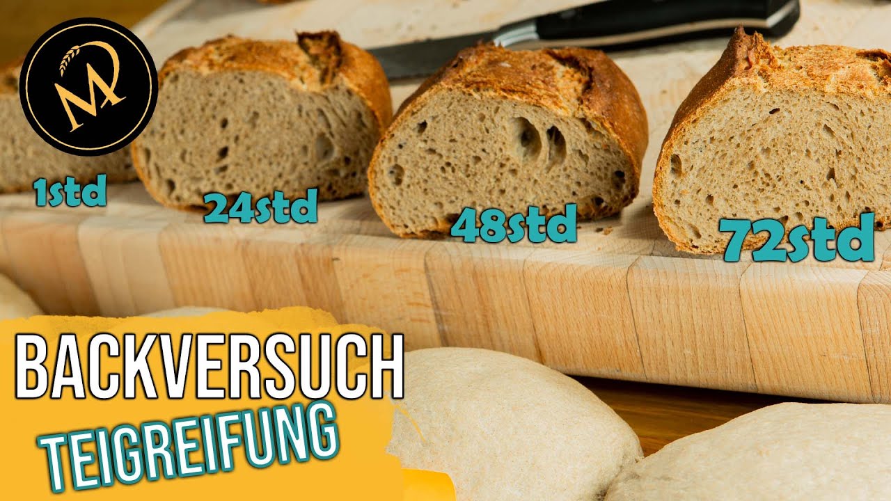Wie unterscheiden sich eine 1 Std - 24 Std. oder 72 Std Gare - Teigreife? Mein grosser Backtest