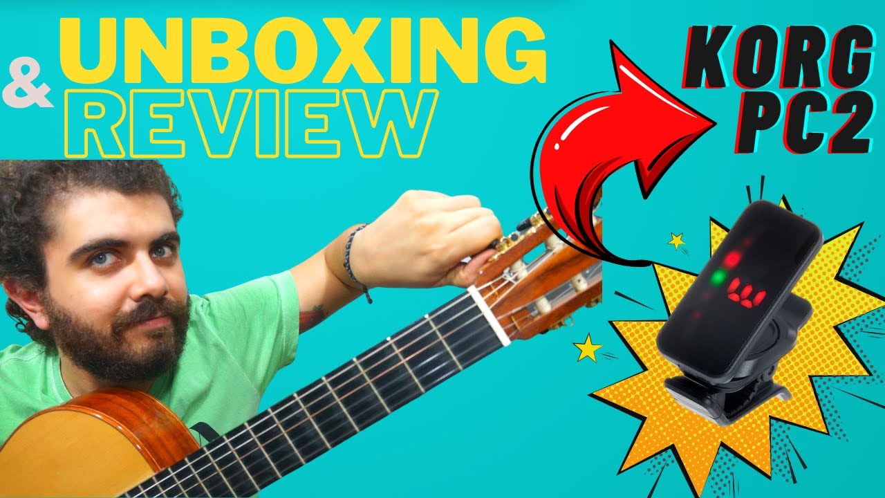 Como afinar violão com afinador de clip - unboxing e review do Korg pc2