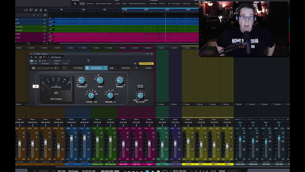 Presonus Fat Channel XT | Brit Comp Compressor Review |HomeRecordingMadeEasy.com