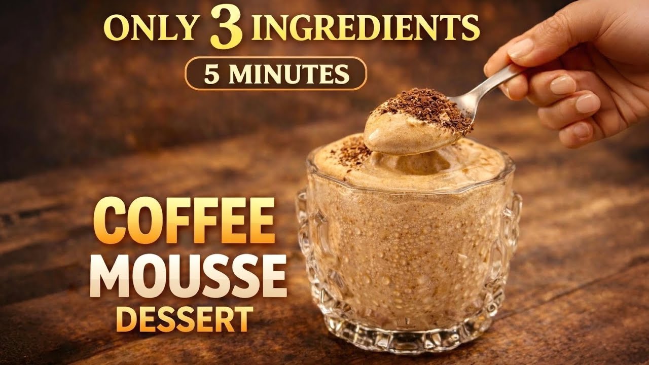 Coffee Mousse Recipe - 3 Ingredients! | 5 Minute Magic Dessert (Urdu/hindi voice+Eng Sub)