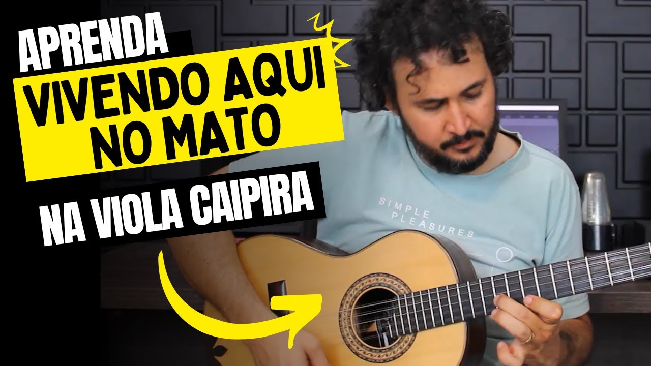 VIVENDO AQUI NO MATO - (aula completa)| Como tocar na viola  | Passo a passo | Tutorial | Detalhada