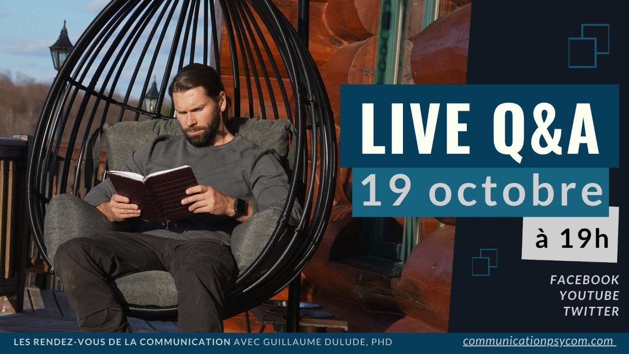 Live Q&A avec Guillaume Dulude, PhD (PSYCOM)