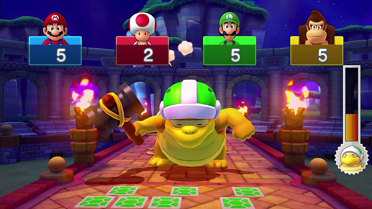 Mario Party 10 - Boss Battle Minigame - Sledge Bro's Card Chaos