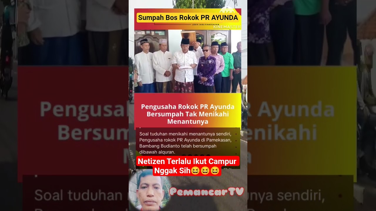 Bos Rokok PR AYUNDA Bersumpah Tak Akan Menikahi MenantuNya #shorts #bosrokokayunda #bambangbudianto