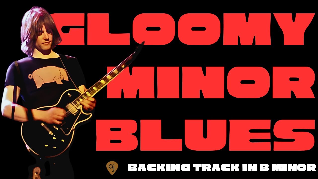 🎸🎸 Gloomy B Minor Blues Jam | Guitar Backing Track