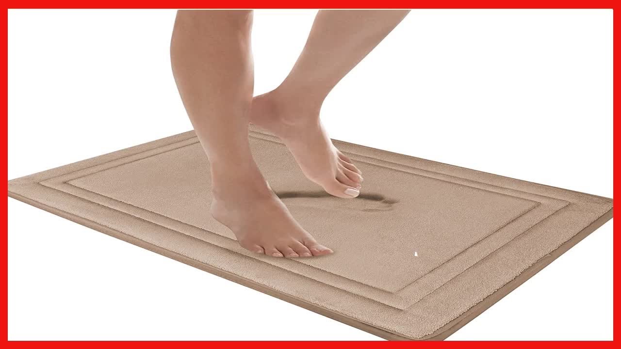 Great product -  MICRODRY Quick Drying Memory Foam Framed Bath Mat with GripTex Skid-Resistant Base,