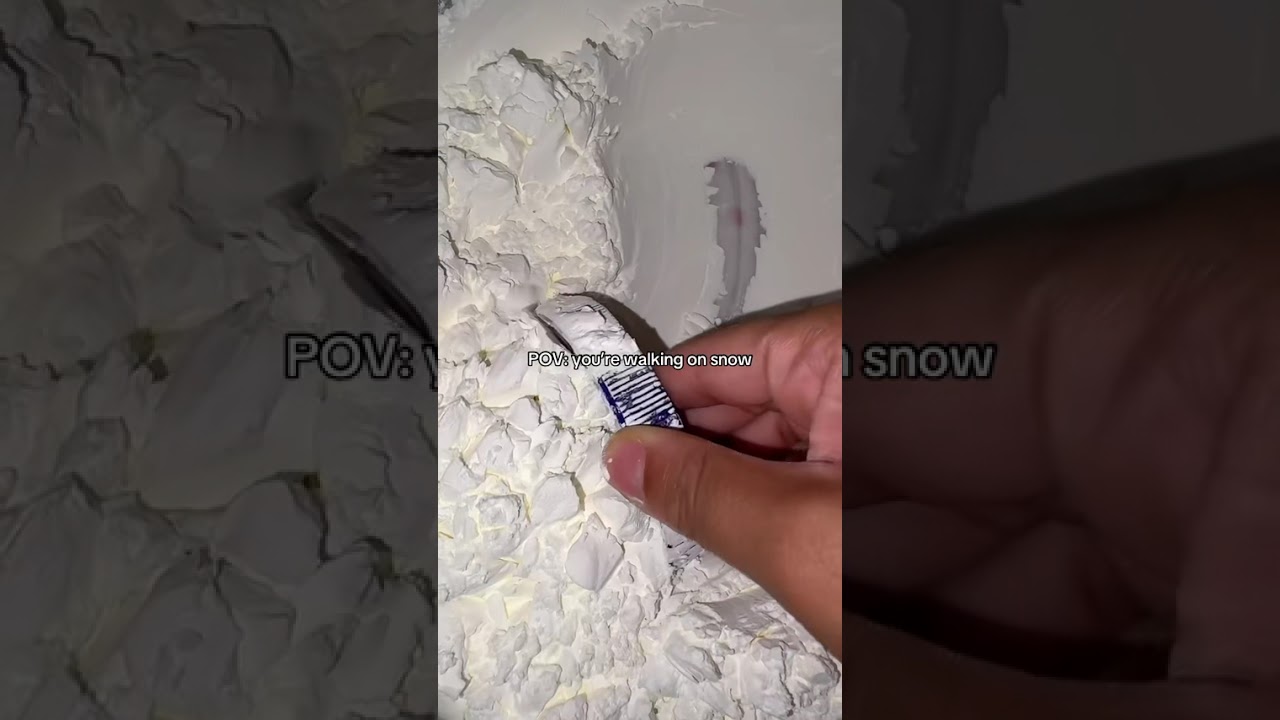 Cornstarch Eating But You’re Actually Walking on Snow ASMR
