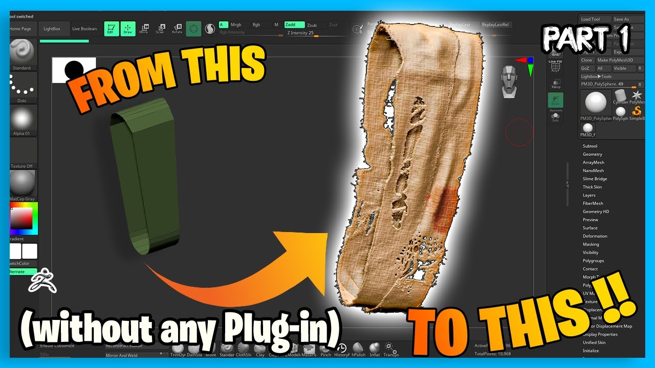 TORN BANDAGES IN ZBRUSH | HOW-TO