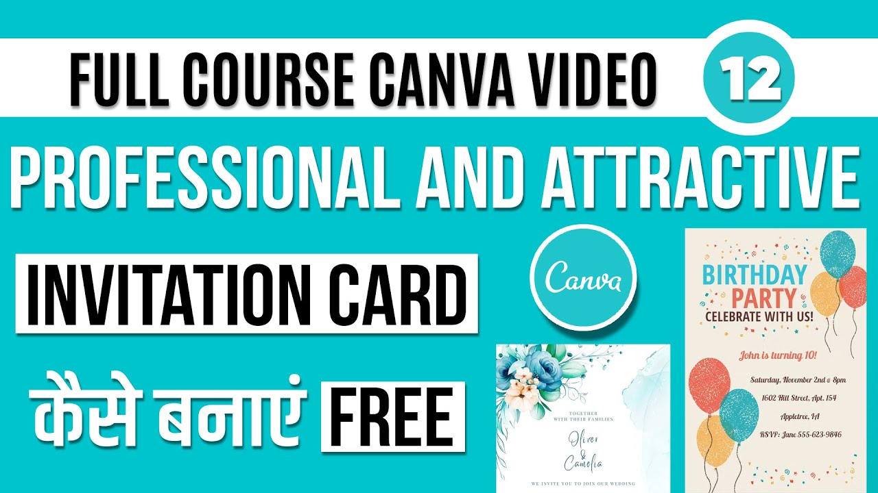How to make an Invitation Card in Canva | Canva Invitation Card Video Tutorial | #canvatutorial