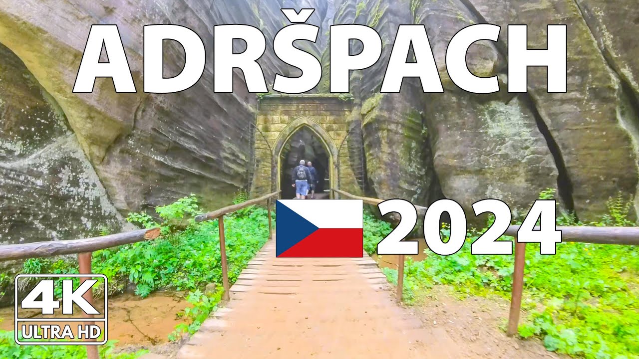 Adrspach Czechy Piesza Wycieczka ⛅️ Skalne Miasto 4K z Napisami