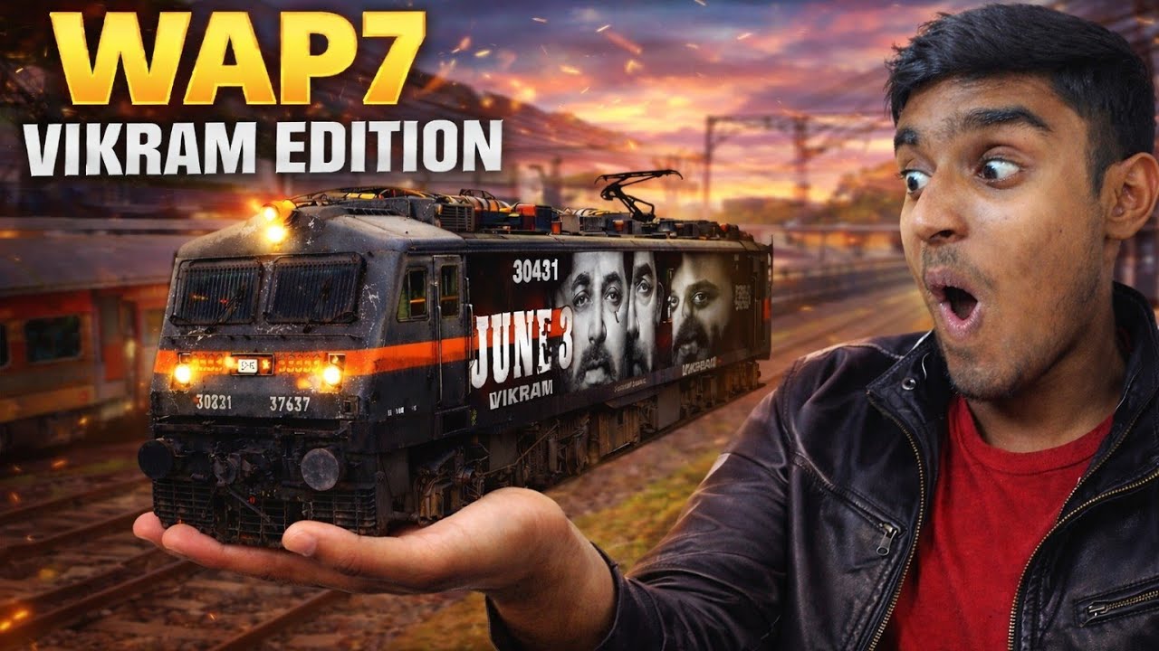 Vikram Rolex Edition WAP7 || Mix Shatabdi and Hamsafar Coach || Indian Train Simulator @TechzaGaming