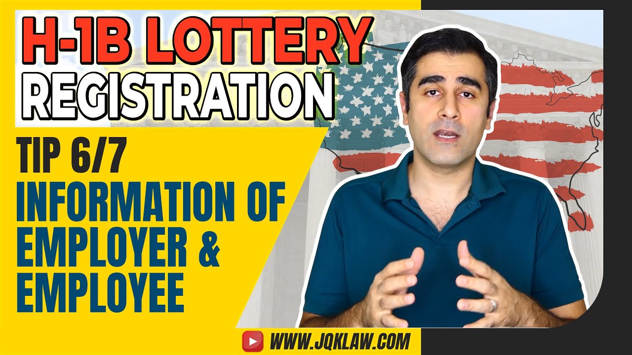 #H1B 2021 Lottery Registration Tips (6/7)