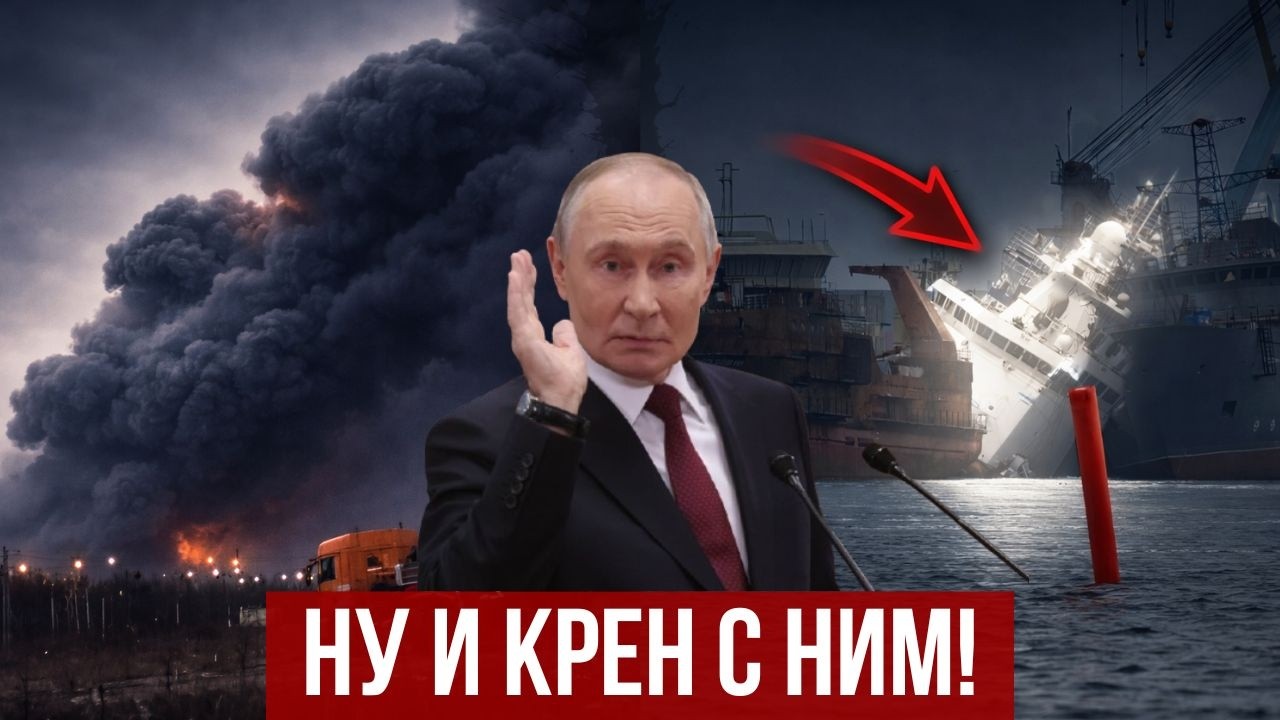 Новый корабль РФ пошёл под воду! Порт Усть-Луга в огне