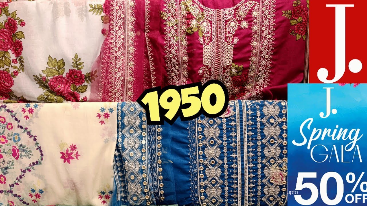 J.Summer Gala Sale Flat 50%40% Off💕J.Eid Unstitched Collection Sale💕J.Unstitched Sale 2026