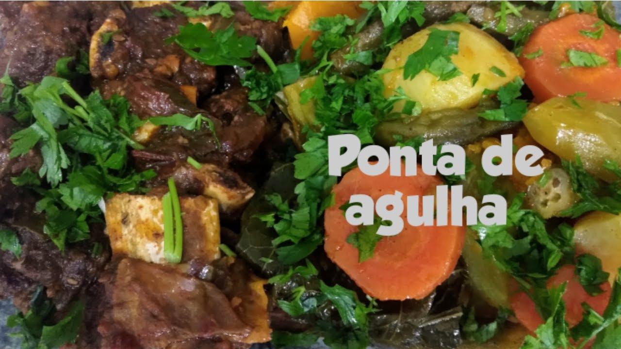 ensopado ponta de agulha com verduras