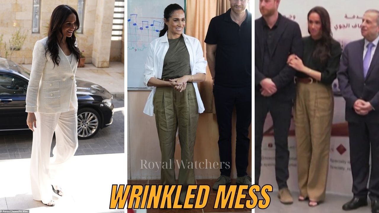 Meghan Markle ROASTED for Three WRINKLED Outfit Changes in One Day in Jordan