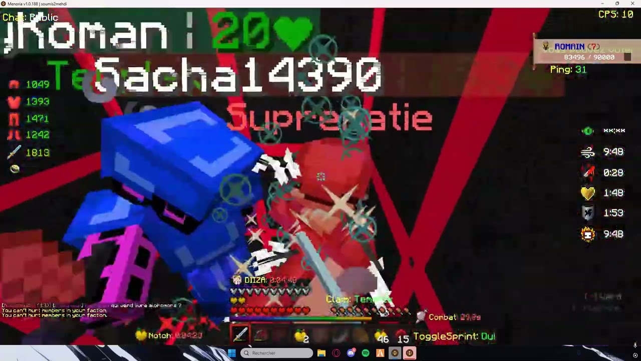 J'ARRACHE MES OPPS EN PVP SUR MENORIA + concours