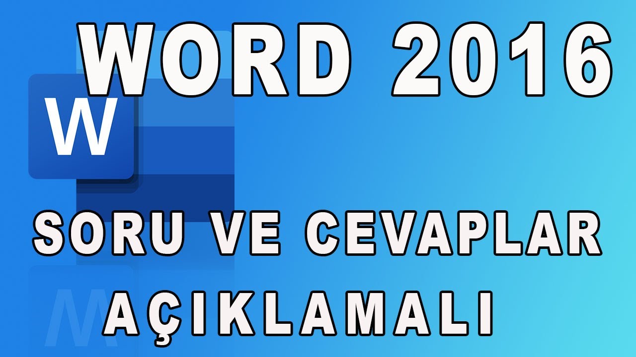Word 2010 Yazılı Soru ve Cevapları Açıklamalı Test Çözümü