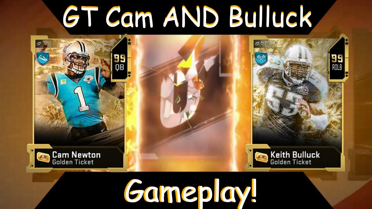 Golden Ticket Cam Newton AND Keith Bulluck Gameplay - Madden 20 Ultimate Team