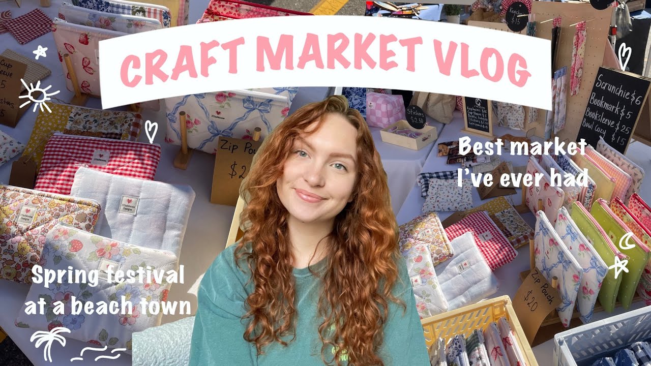Second market of 2025 |  💓 creating my display, market prep ♡ sewing VLOG | small business diaries