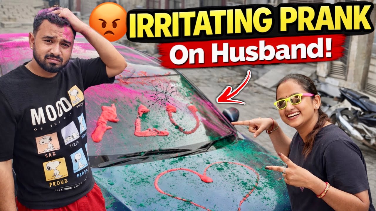 Irritating prank on husband for 24 hours 😆🤣 || jeet thakur pranks #couplevlogs 