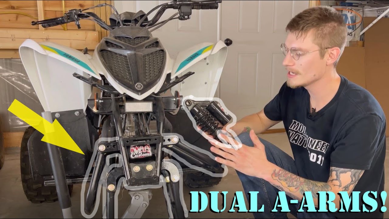 2021 Yamaha Raptor 90 Modifications | Dual A Arm Conversion [Part 1] Today in The Shop #10