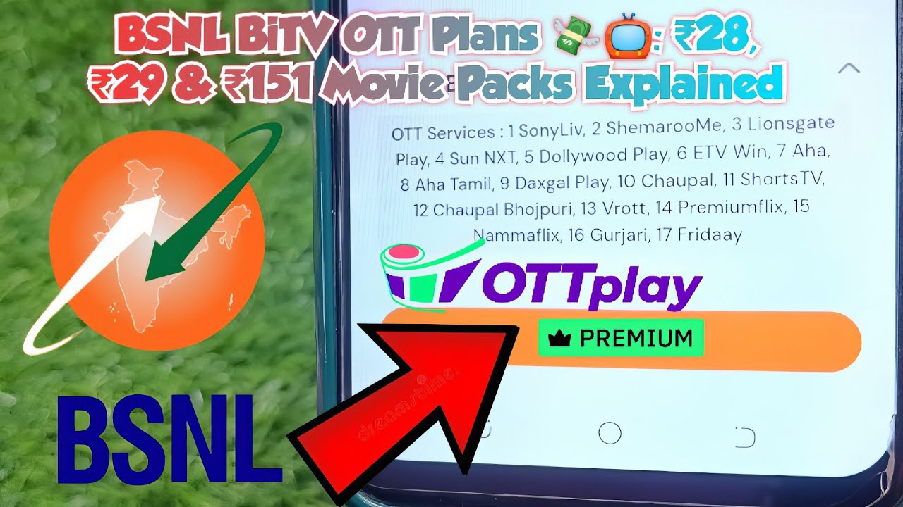 𝗕𝗦𝗡𝗟 𝗕𝗶𝗧𝗩 𝗢𝗧𝗧 𝗣𝗹𝗮𝗻𝘀 💸📺: ₹𝟮𝟴, ₹𝟮𝟵 & ₹𝟭𝟱𝟭 𝗠𝗼𝘃𝗶𝗲 𝗣𝗮𝗰𝗸𝘀 𝗘𝘅𝗽𝗹𝗮𝗶𝗻𝗲𝗱