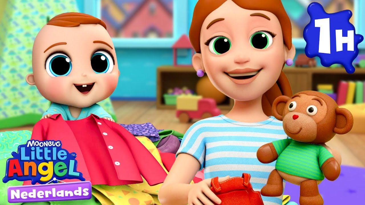 Mama, ik kan zelf mijn kleren aandoen! | Little Angel | Moonbug Kids Nederlands - Kindertekenfilms