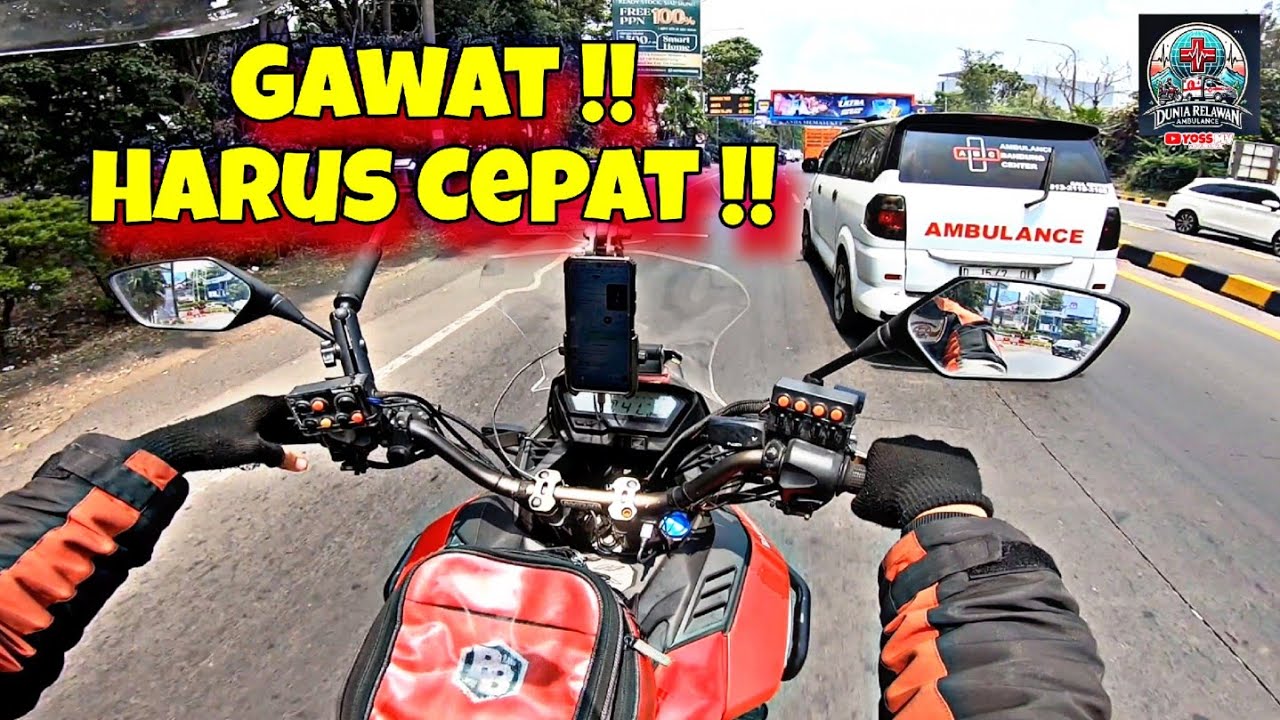 HARUS CEPAT ! KAWAL AMBULANCE NYA SAMPAI MASUK TOL !!