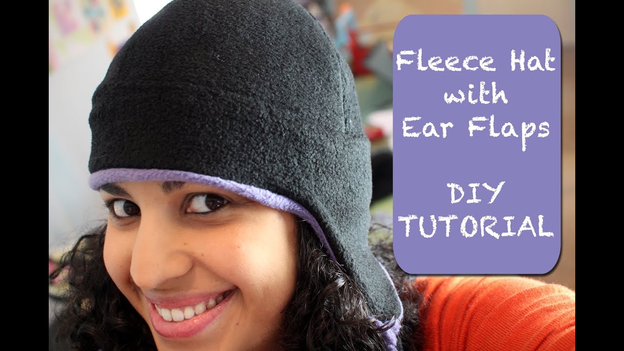 Fleece Hat with Ear Flaps- DIY Tutorial & Free Pattern
