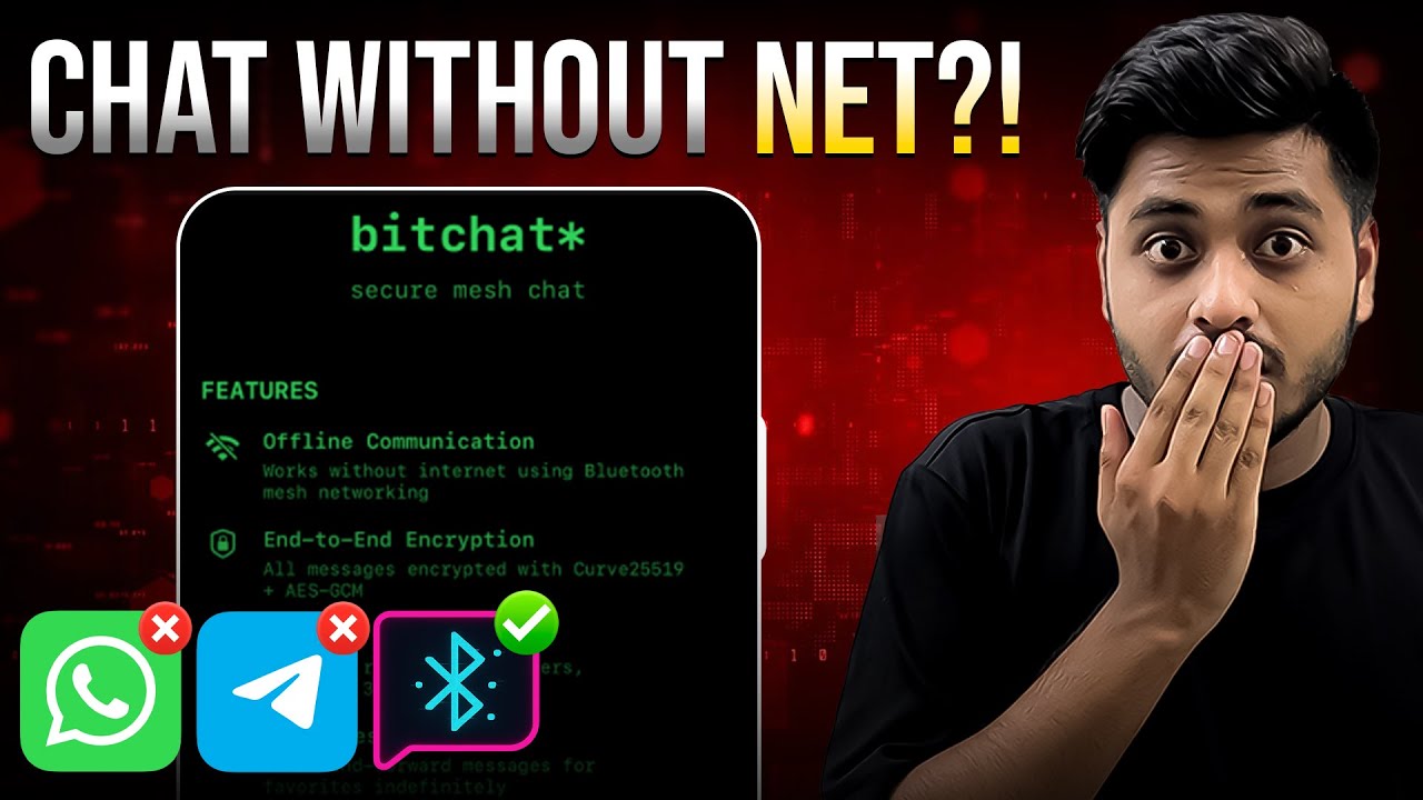 This App Sends Messages Without Internet! (No WiFi Needed) | Bitchat*