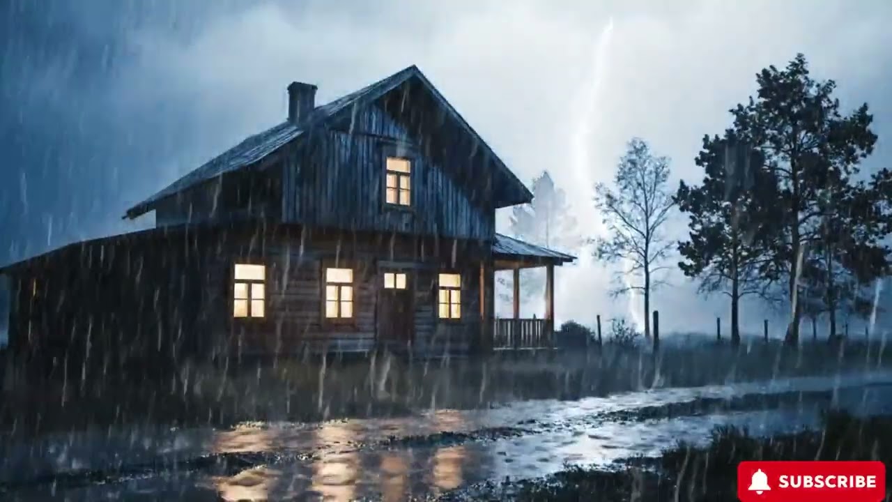 Rain on Window with Thunder 🌧️ Cozy Rain Sounds for Sleep, Study & Relaxation
